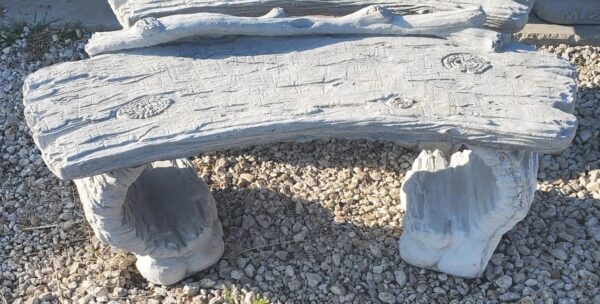 Curved Driftwood Bench