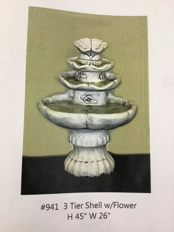 3 Tier Shell w/Flower Top